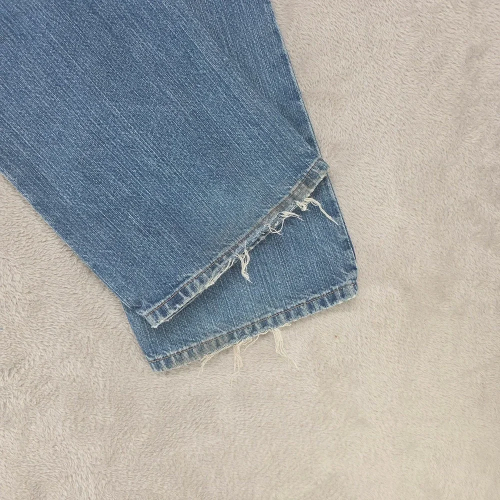 VINTAGE LL Bean Jeans Womens 8 Blue Straight Leg 100% Cotton Classic Denim 90s - Picture 5 of 10